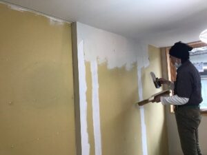 瑞浪市の新築注文住宅の塗り壁工事