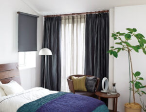 理想の住まいの寝室とカーテン