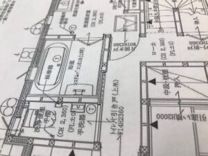 新築住宅を建てる時に使用する図面の写真