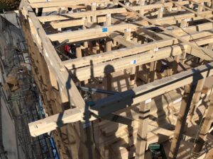 多治見市の木造注文住宅の上棟はワダハウジング