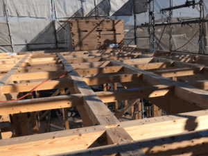 多治見市の木造注文住宅の上棟はワダハウジング