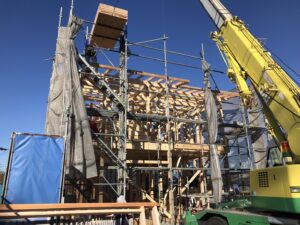 多治見市の木造注文住宅で行った上棟を紹介。