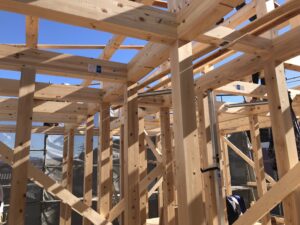 多治見市の木造注文住宅の上棟はワダハウジング