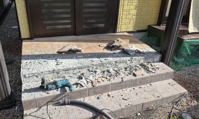 土岐市で行ったリフォーム、玄関ポーチタイルの補修工事を紹介します