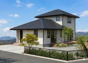 土岐市で塗り壁の外観の二階建てを建てるならワダハウジング