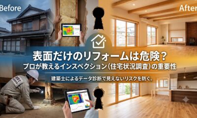 表面だけのリフォームは危険？プロが教えるインスペクション（住宅状況調査）の重要性